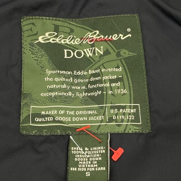 Eddie Bauer Womens Goose Down Puffer Vest Quilted Plaid Lined Zip Pockets S - Picture 7 of 7